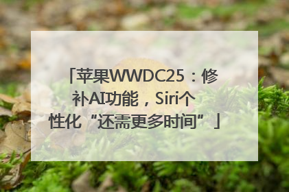 苹果WWDC25：修补AI功能，Siri个性化“还需更多时间”