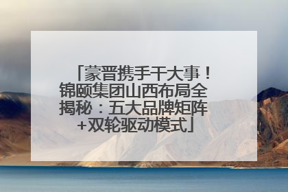 蒙晋携手干大事！锦颐集团山西布局全揭秘：五大品牌矩阵+双轮驱动模式