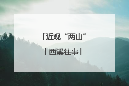 近观“两山”丨西溪往事