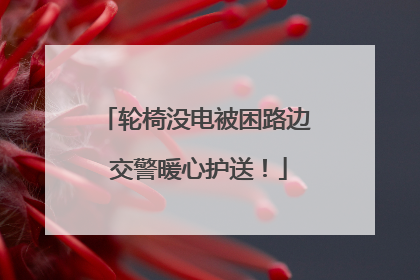 轮椅没电被困路边 交警暖心护送！