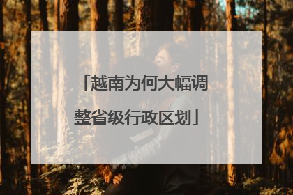 越南为何大幅调整省级行政区划