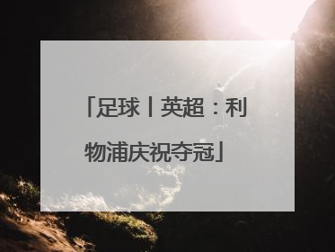 足球丨英超：利物浦庆祝夺冠