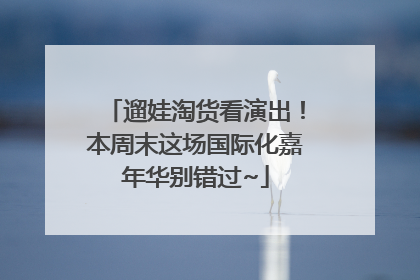 遛娃淘货看演出！本周末这场国际化嘉年华别错过~