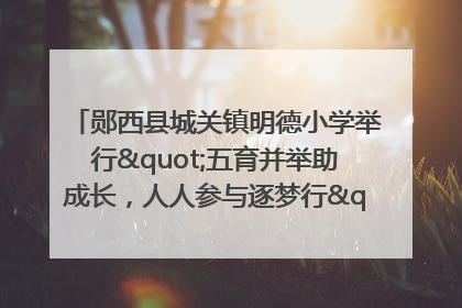 郧西县城关镇明德小学举行"五育并举助成长，人人参与逐梦行"庆六一活动