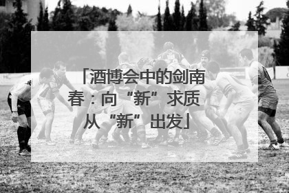 酒博会中的剑南春：向“新”求质 从“新”出发
