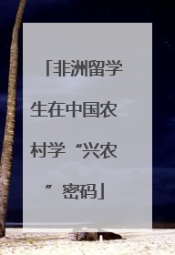 非洲留学生在中国农村学“兴农”密码