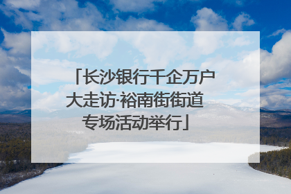 长沙银行千企万户大走访·裕南街街道专场活动举行