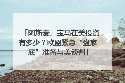 阿斯麦、宝马在美投资有多少？欧盟紧急“盘家底”准备与美谈判