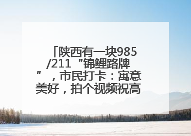 陕西有一块985/211“锦鲤路牌”，市民打卡：寓意美好，拍个视频祝高考生金榜题名
