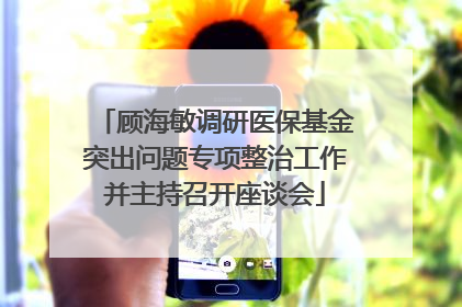 顾海敏调研医保基金突出问题专项整治工作并主持召开座谈会