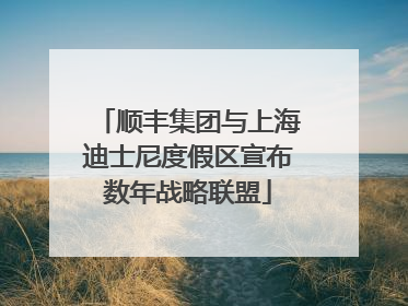 顺丰集团与上海迪士尼度假区宣布数年战略联盟