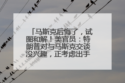 马斯克后悔了，试图和解！美官员：特朗普对与马斯克交谈没兴趣，正考虑出手此前买的红色特斯拉！特斯拉股价巨震