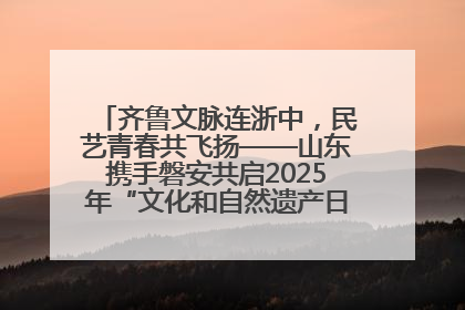 齐鲁文脉连浙中，民艺青春共飞扬——山东携手磐安共启2025年“文化和自然遗产日”系列活动