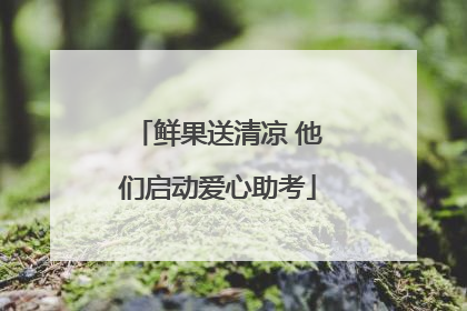 鲜果送清凉 他们启动爱心助考