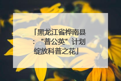 黑龙江省桦南县：“普公英”计划绽放科普之花