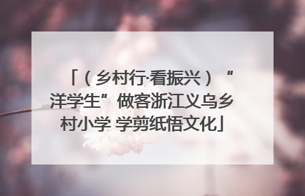 （乡村行·看振兴）“洋学生”做客浙江义乌乡村小学 学剪纸悟文化