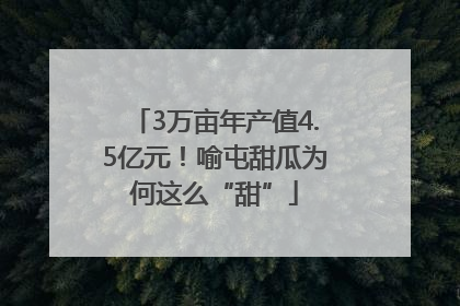 3万亩年产值4.5亿元！喻屯甜瓜为何这么“甜”