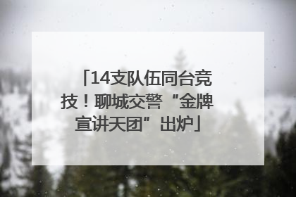 14支队伍同台竞技！聊城交警“金牌宣讲天团”出炉