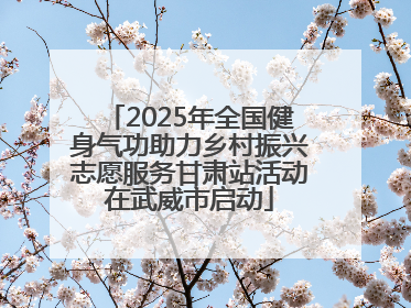 2025年全国健身气功助力乡村振兴志愿服务甘肃站活动在武威市启动