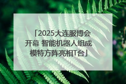 2025大连服博会开幕 智能机器人组成模特方阵亮相T台