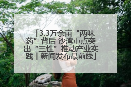 3.3万余亩“两味药”背后 沙湾重点突出“三性”推动产业实践丨新闻发布最前线