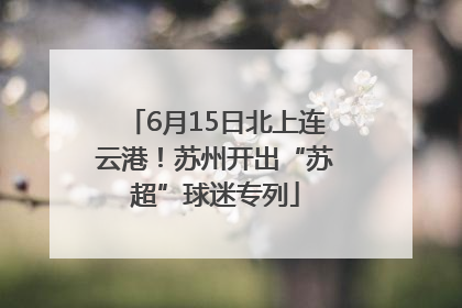 6月15日北上连云港！苏州开出“苏超”球迷专列